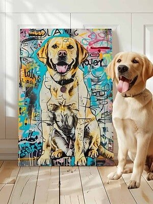 Basquait Style Pet Portrait