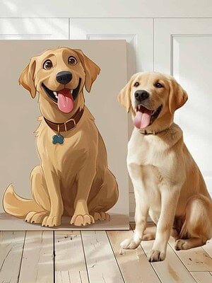 Cartoon Style Pet Portrait