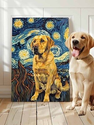 Van Gogh Art Style Pet Portrait