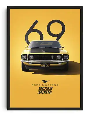 1969 Mustang Digital Art