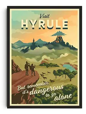 Hyrule Vintage Travel Poster