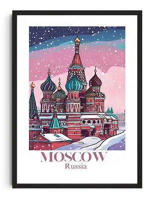 Moscow Travel Poster