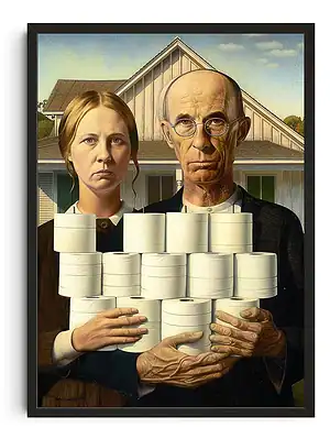 American Gothic Toilet Paper Crisis