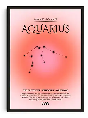 Aquarius Gradient Print