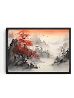 Autumn Leaves Watercolor Print