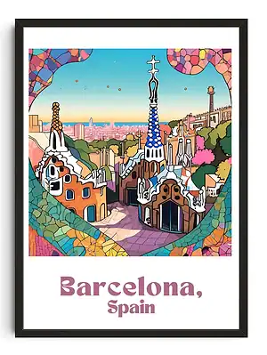 Barcelona Travel Poster