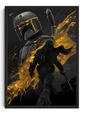 Boba Fett Illustrated Poster