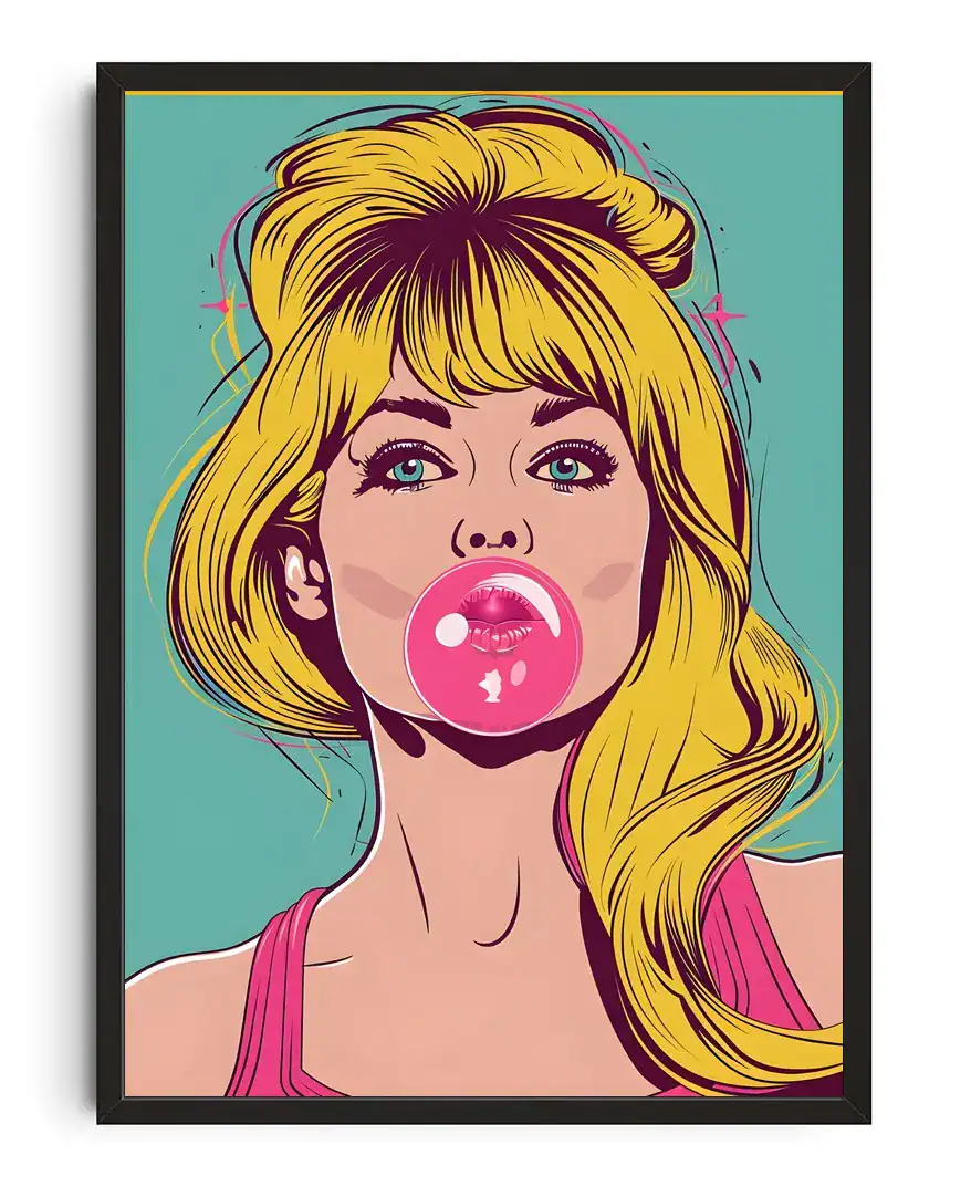 Bubble Gum Blonde Pop Art