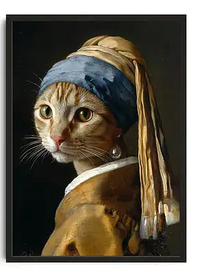 Cat With The Pearl Earring