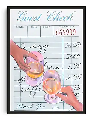 Cheers Guest Check Print