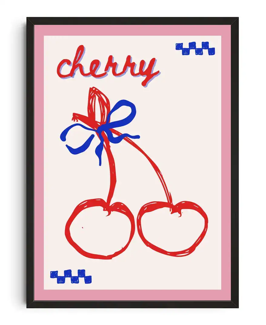 Cherry Bow Print