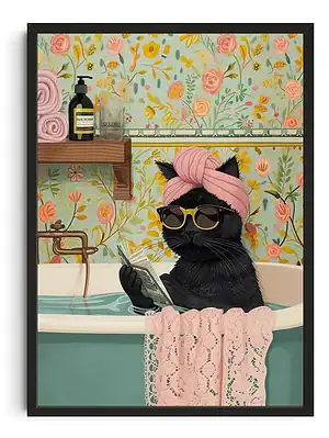 Chic Black Cat Relaxation