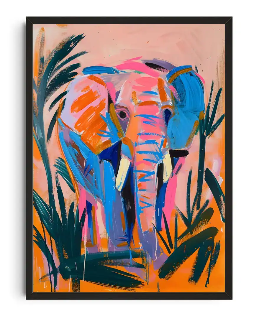 Colorful Happy Elephant