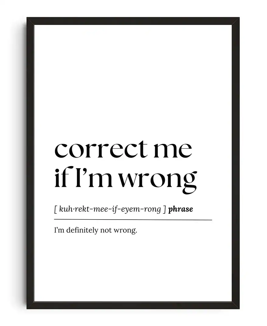 Correct Me Print