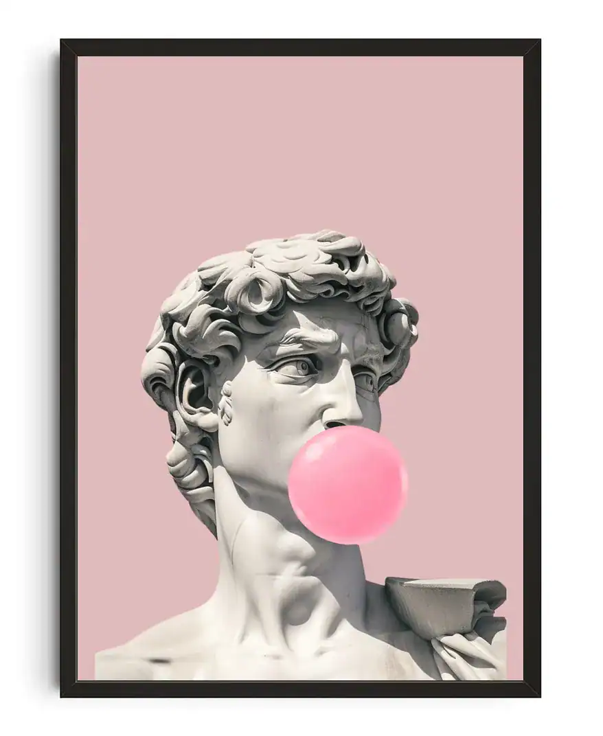 David Statue Bubblegum Print