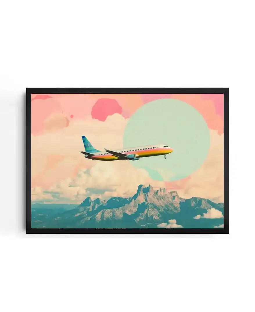 Dreamy Vintage Airplane Artwork