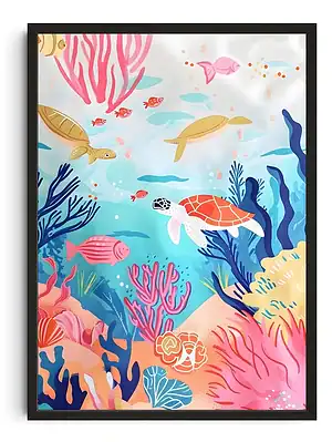 Happy Turtle Underwater