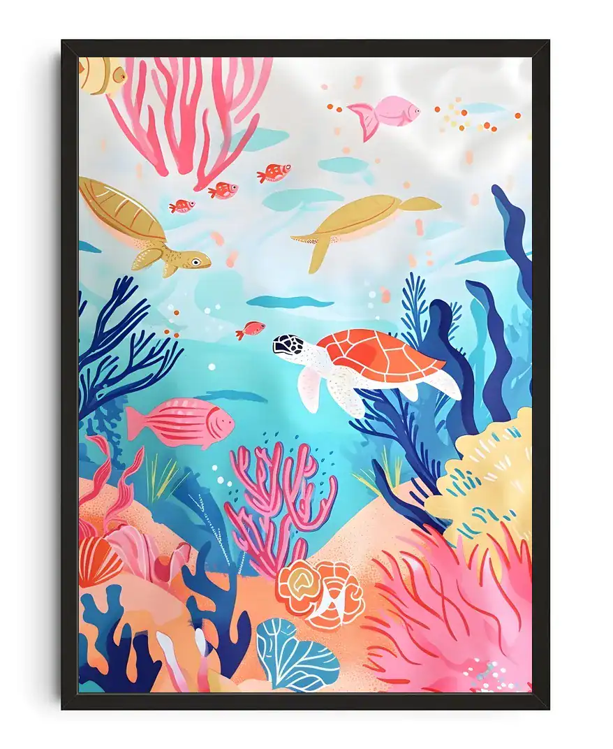 Happy Turtle Underwater