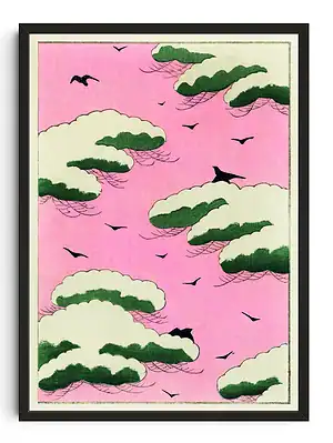 Hokusai Sky With Birds