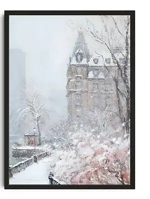 Impressionist Winter Scene