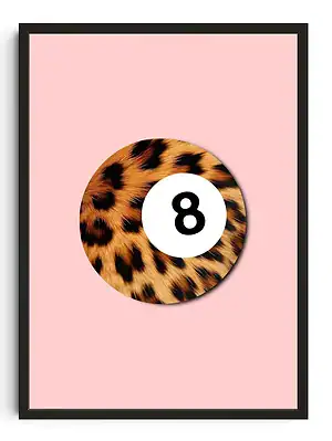 Leopard Print 8 Ball Print
