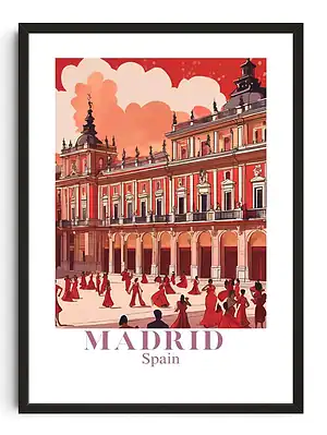 Madrid Travel Poster