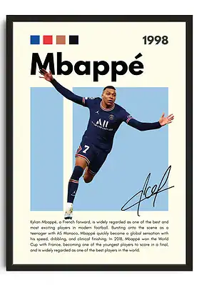 Mbappe Infographic Poster