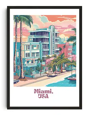 Miami Travel Poster