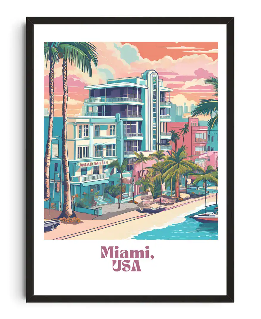 Miami Travel Poster