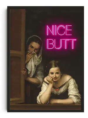 Nice Butt Bathroom Art