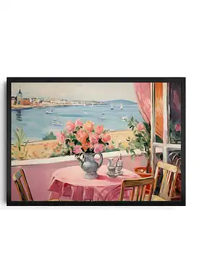 Pastel Vintage Seaside Table Artwork