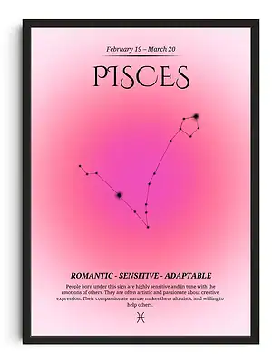 Pisces Gradient Print