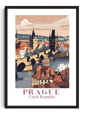 Prague Travel Poster