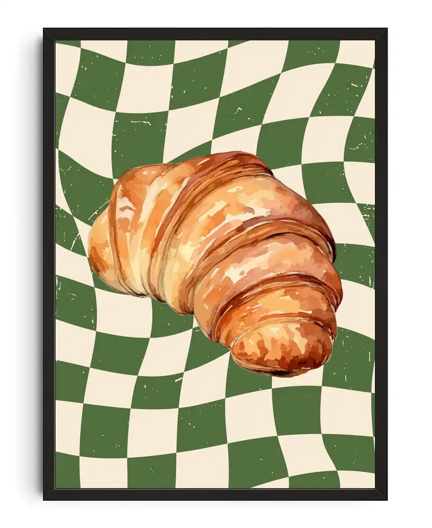 Retro Croissant Poster