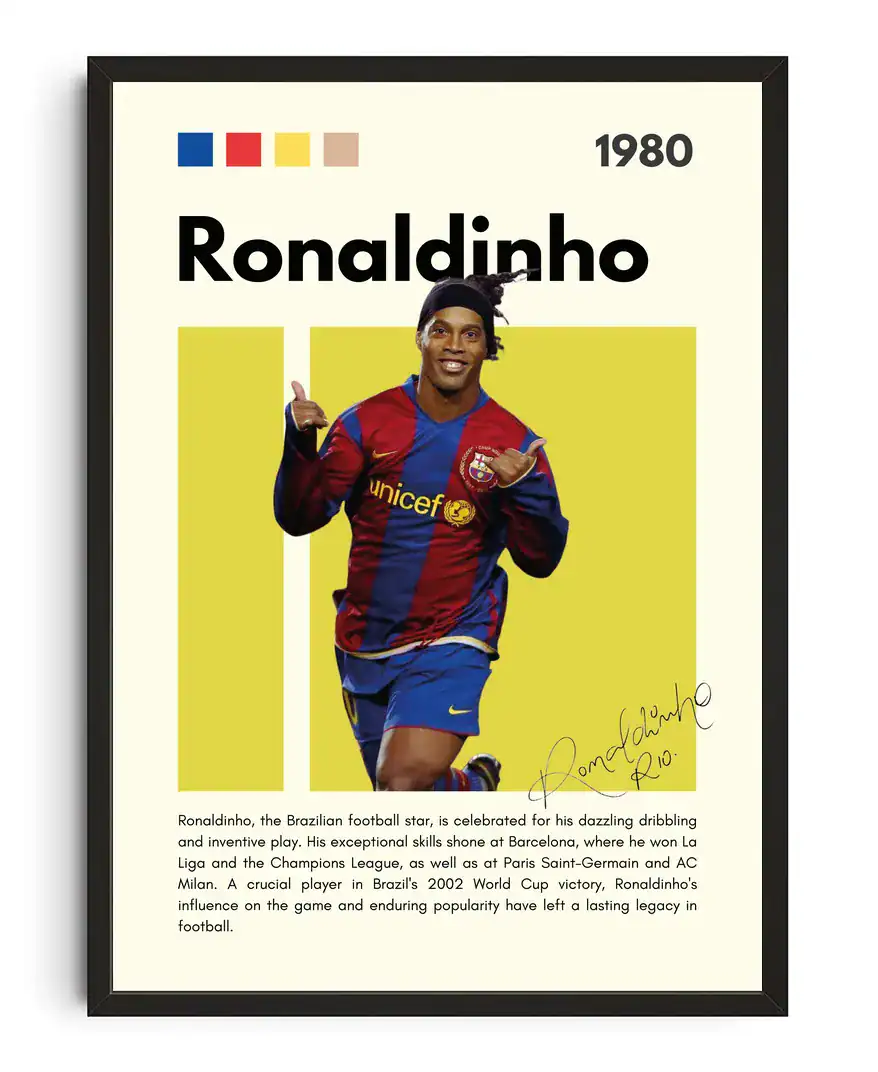 Ronaldinho Infographic Poster