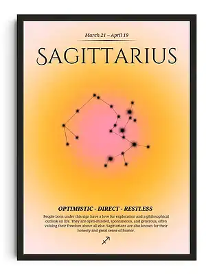 Sagittarius Gradient Print