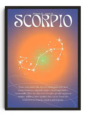 Scorpio Cosmic Print