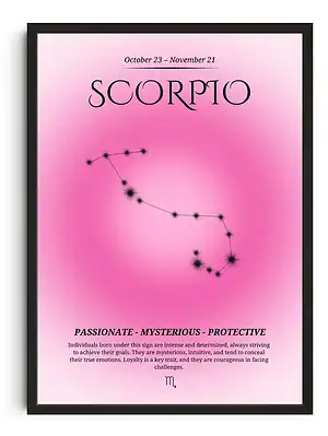 Scorpio Gradient Print