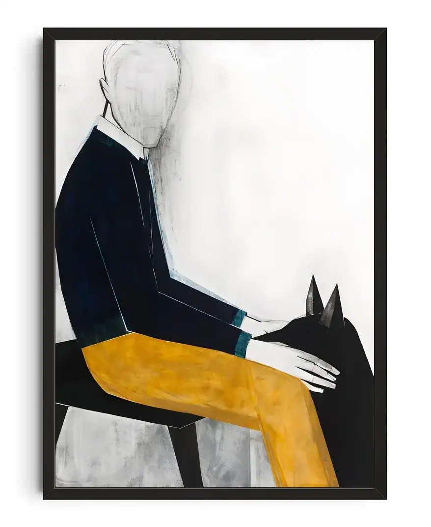 Silent Conversation In Amber And Onyx