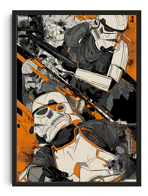 Stormtrooper Illustrated Poster