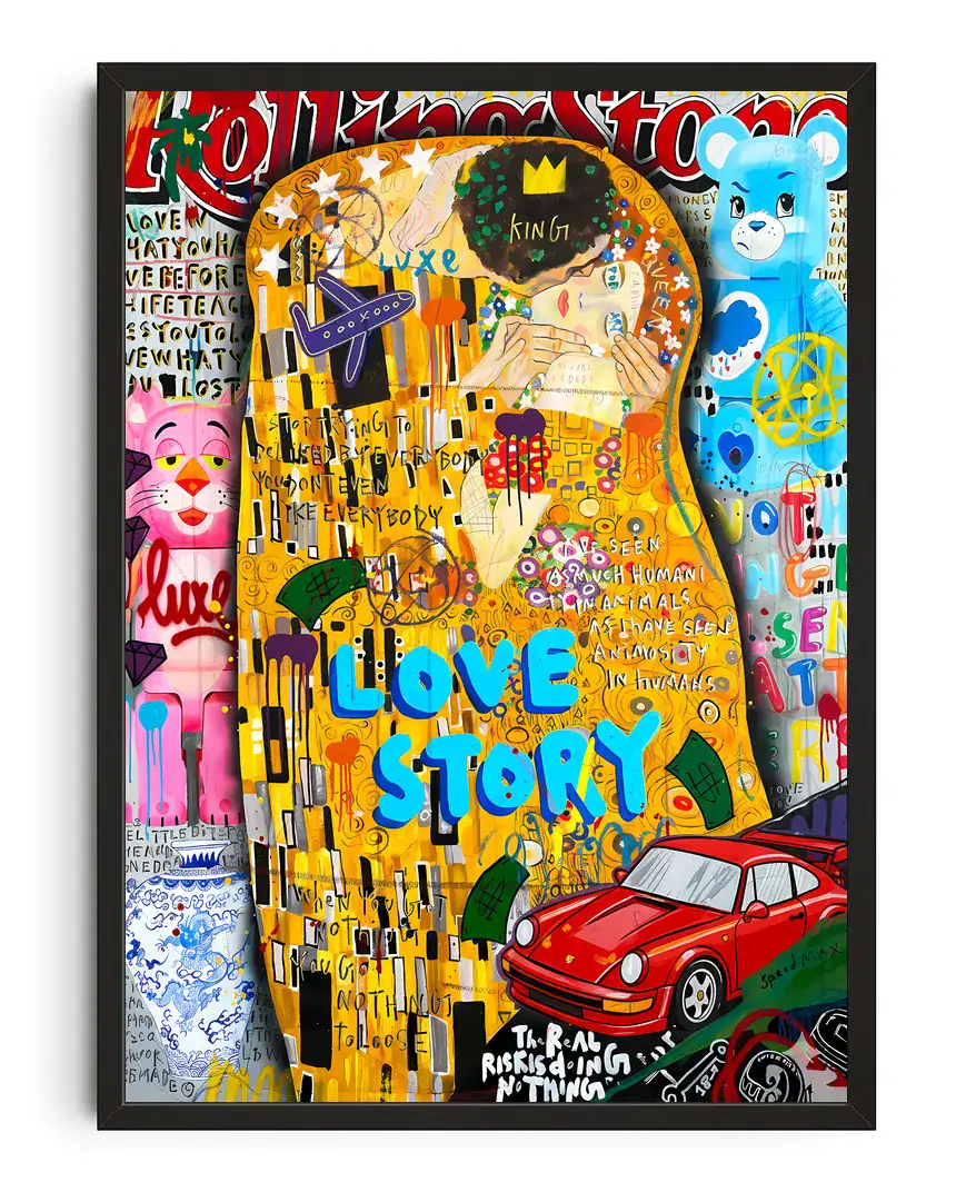 The Kiss Pop Art Collage