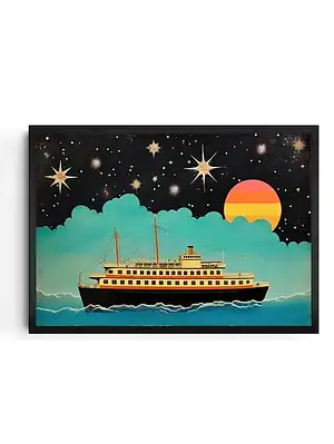 Vintage Boat Dreamscape Artwork
