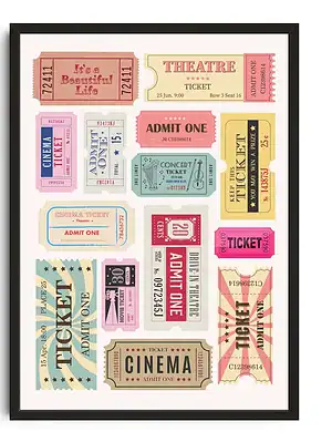 Vintage Ticket Collage