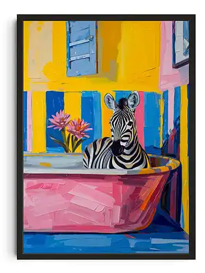 Whimsical Zebra Bath